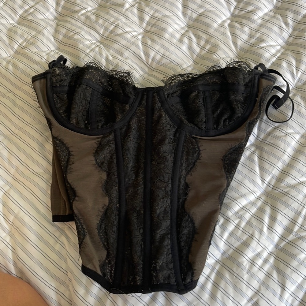Urban outfitters black corset top